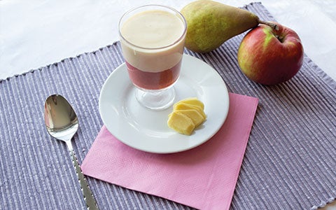 Dessert In Cup On Table With Cutlery