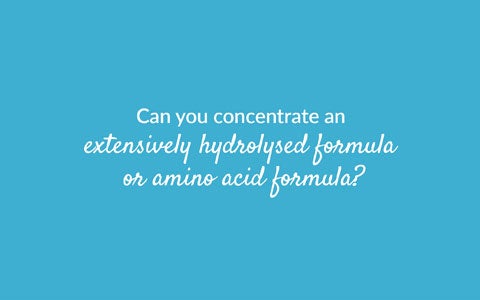 Can Hydrolysed Formula Be Concentrated With Amino Acid Formula Banner